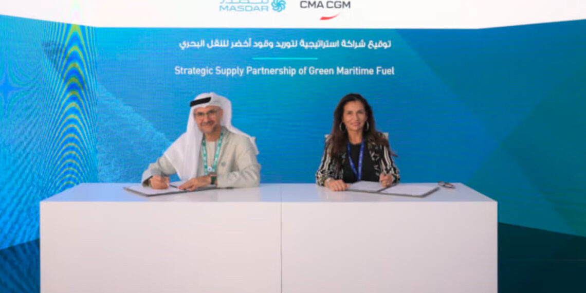 Masdar and CMA CGM sign to work for supply of green alternative fuels ...